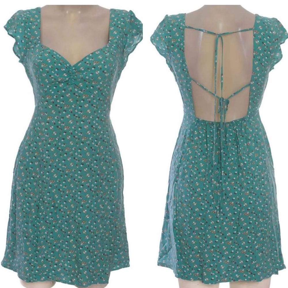 Aeropostale Teal Floral Mini Dress
